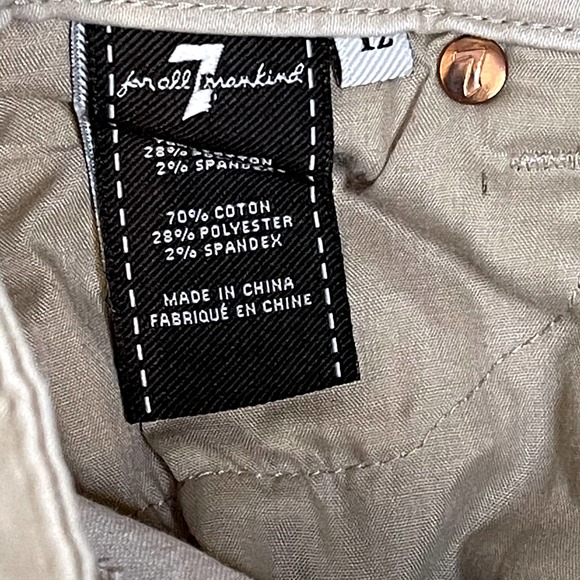 7FAM Girls Skirt Size 12 Tan Stretch Cotton‎ Blend Pull On 26" Waist Youth - Picture 4 of 5